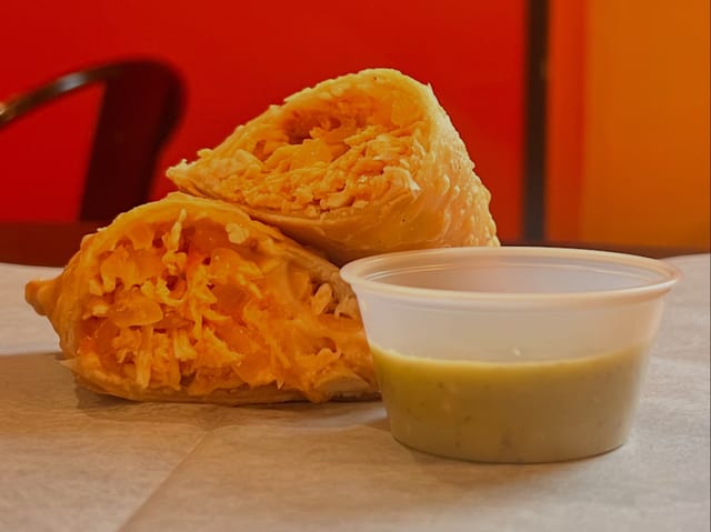 Chicken Picadillo Empanada.