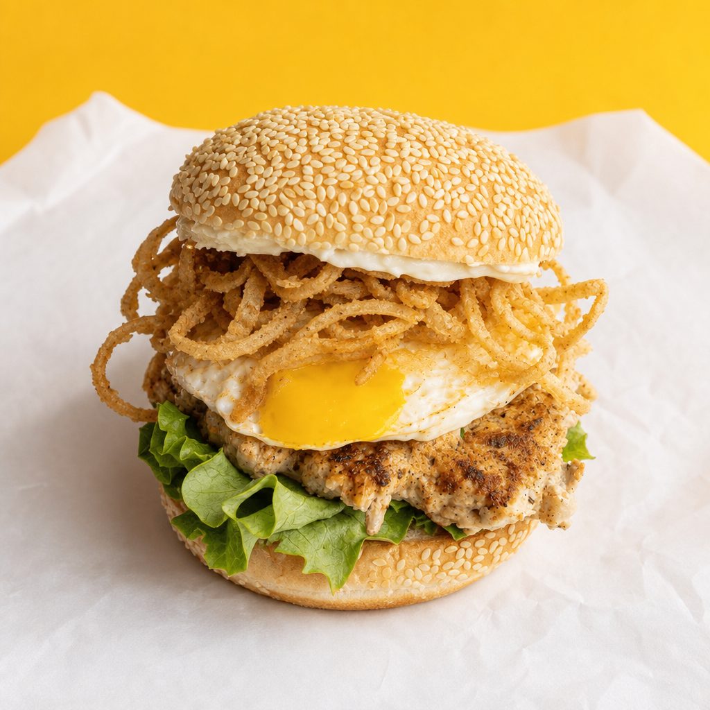 WhichCameFirst Chicken Burger.