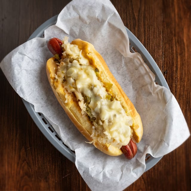 Crouching Hot Dog, Hidden Jalapeño.